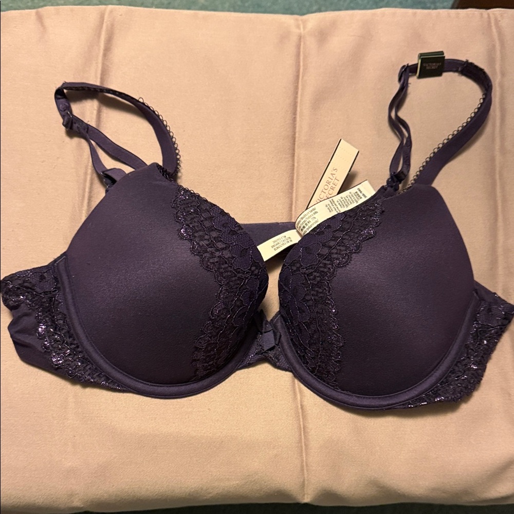 Victoria's Secret Deep Purple Lace Bra